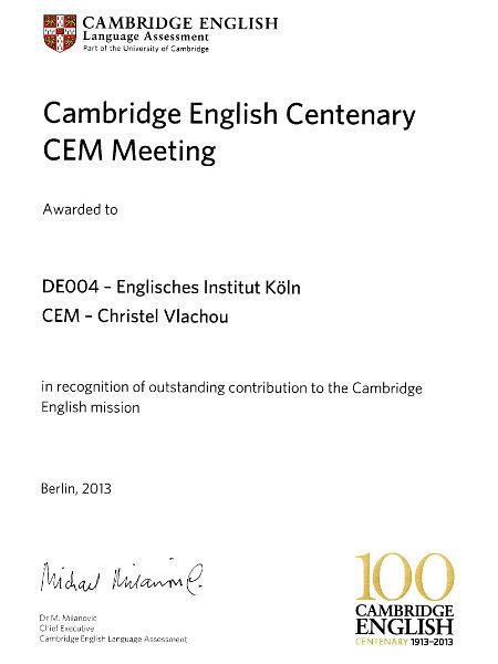 Zertifikat Cambridge Assessment English